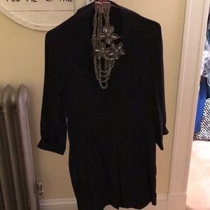 Knee length silk dress